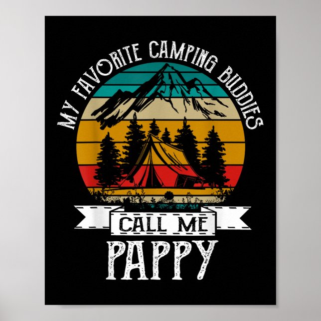 Poster Pappy Camper My Favorite Camping Buddies Call Me P (Frente)