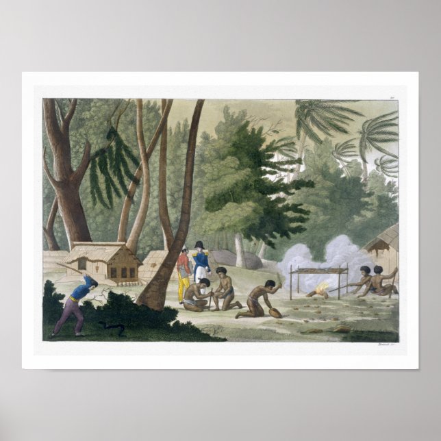 Pôster Papu tribe on the Isle of Rawak, plate 20 from 'Le (Frente)