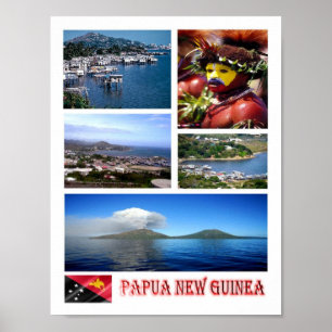 Poster Papua-Nova Guiné - Mosaico -