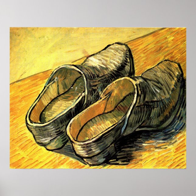 Pôster Par de Couro Clogs de Vincent van Gogh (Frente)