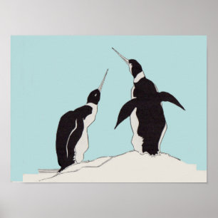 Pôster par de pinguins