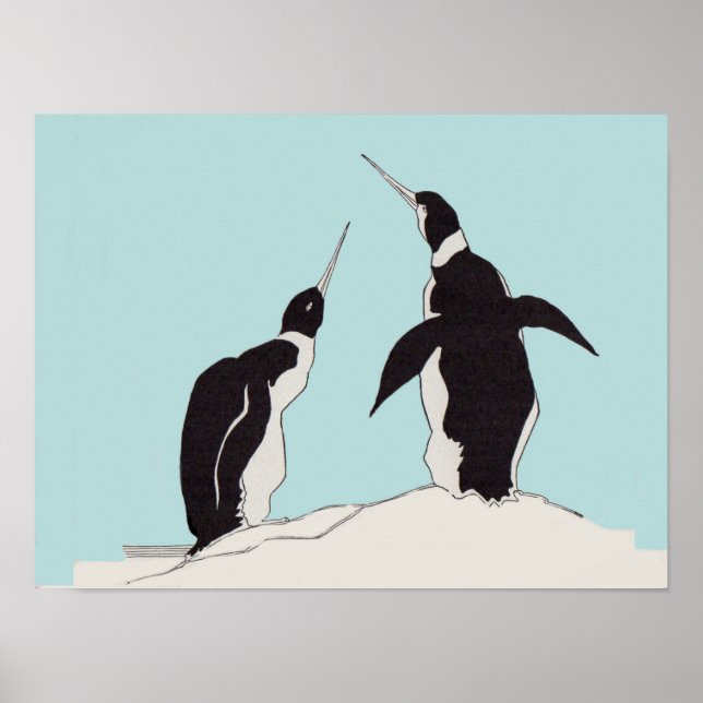 Pôster par de pinguins (Frente)