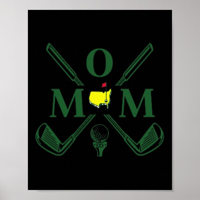 Poster Par Engraçado Mãe Golf Correspondendo A Festa De C (Frente)