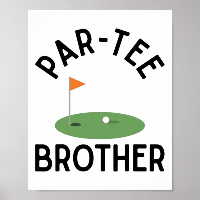 Poster Par Tee Brother Funny Golf Family M (Frente)