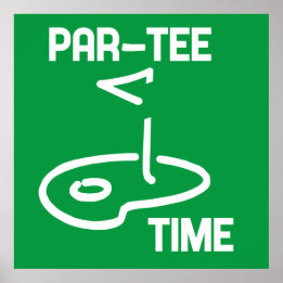 Poster Par-Tee Time White