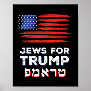Poster Para a Eleição Judaica de Israel Hebraica Trump 20
