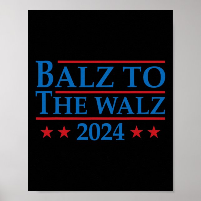 Poster Para A Eleição Walz 2024 Kamala Harris Tim Waltz (Frente)