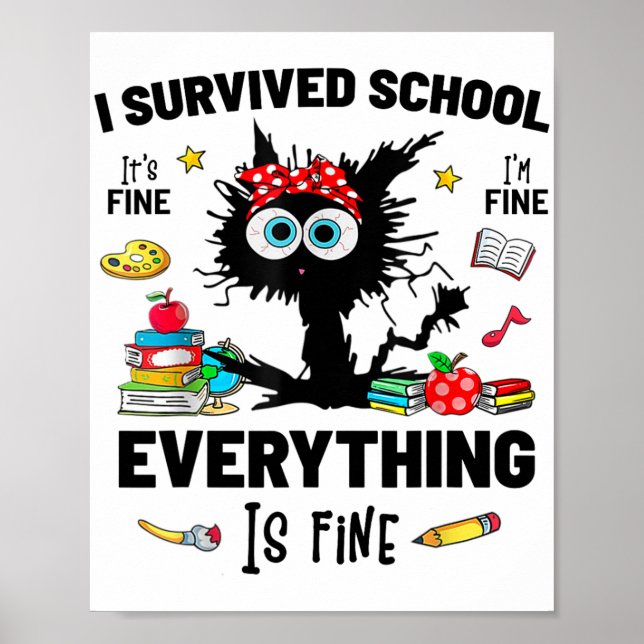 Poster Para a escola feliz primeiro dia de escola é ótimo (Frente)