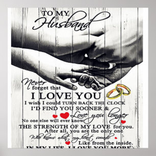 Poster Para a minha letra de marido   Cute Presente  