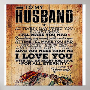 Poster Para a minha letra de marido Família Cute Prese