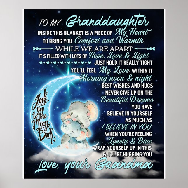 Poster Para a minha neta Elefante Noite, Ideia do present (Frente)