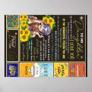 Poster Para a minha neta, Sunflower Birthday.
