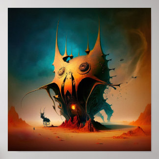 Poster Para além da realidade, a criatura mítica surreali