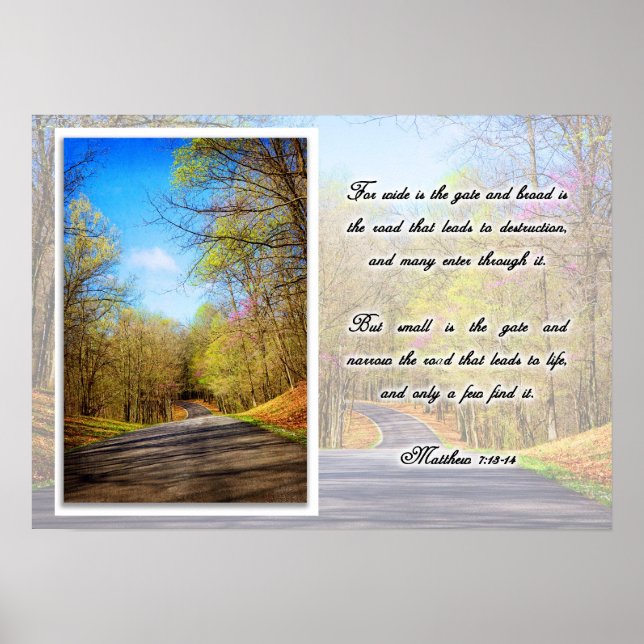 Poster - Para amplo é o portal..Narrow é o caminho (Frente)