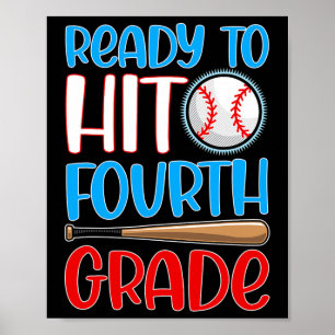 Poster Para Atingir O 4º Ano De Basebol Na Escola 202