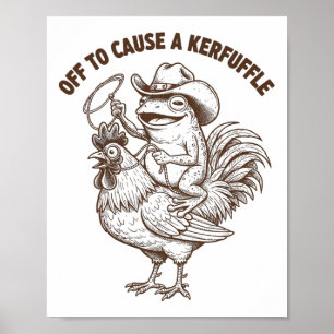 Poster Para Causar Uma Confusão Vaqueiro Engraçado Montan