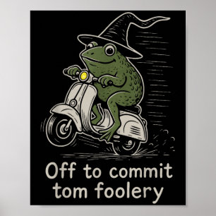 Poster Para Cometer O Tom Tão Engraçado Sapo Com Patinete