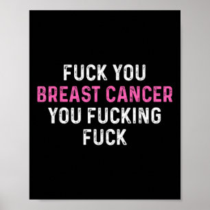 Poster Para conhecimento do Cancer da mama engraçado no C