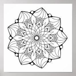 Poster para cor de Mandala grande