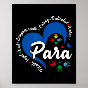 Poster Para Coração Professor Paraprofissional Escola Apr