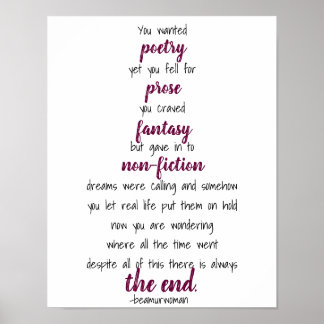 poster para enquadrar você queria poesia