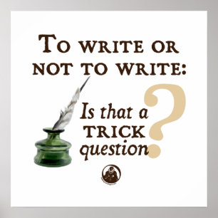 Pôster Para escrever ou não escrever