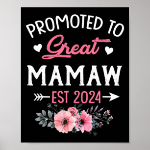 Poster Para Excelente Mamaw Est 2024 Flor