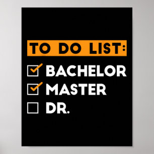 Poster Para Fazer Lista de Mestrados de Bicelores Diploma