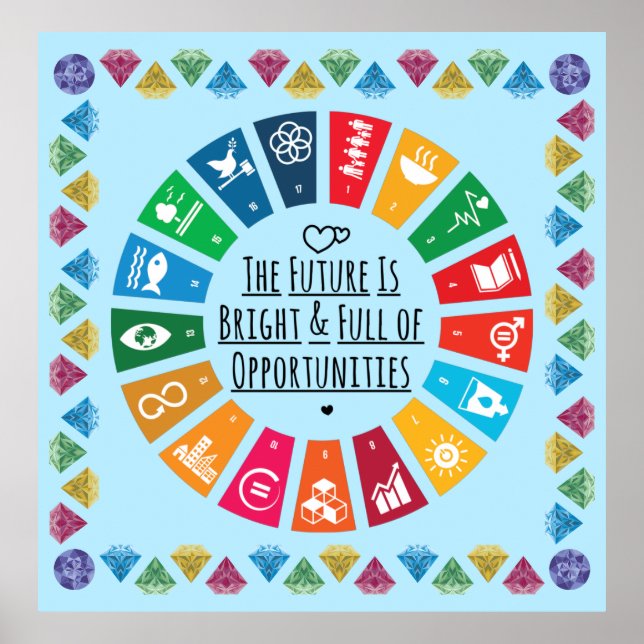 Poster para Futuro Inspirador - Arte de Parede Mot (Frente)