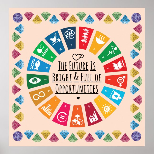 Poster para Futuro Inspirador - Arte de Parede Mot (Frente)