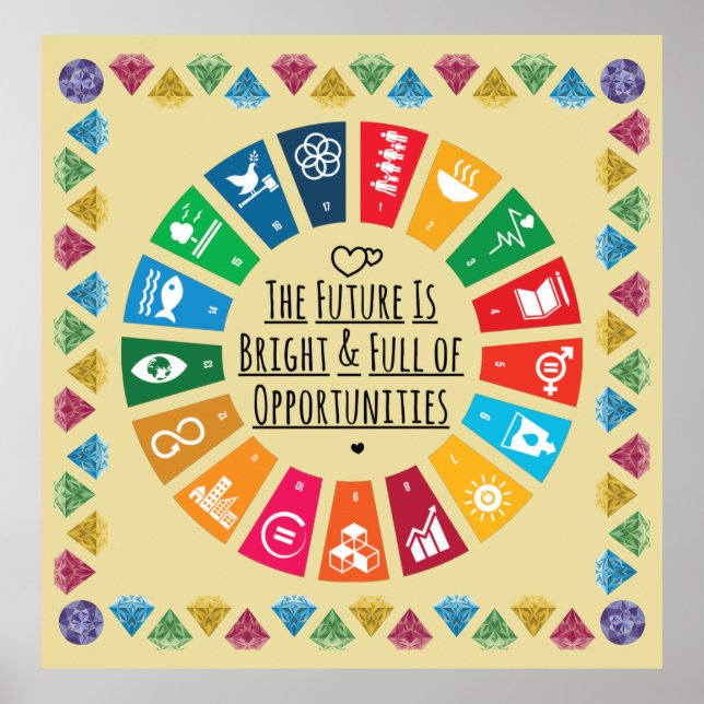 Poster para Futuro Inspirador - Arte de Parede Mot (Frente)