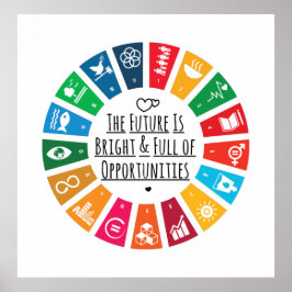 Poster para Futuro Inspirador - Arte de Parede Mot