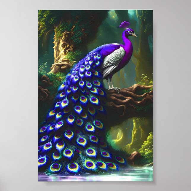 Poster para Impressão de Arte Digital Peacock Maie (Frente)