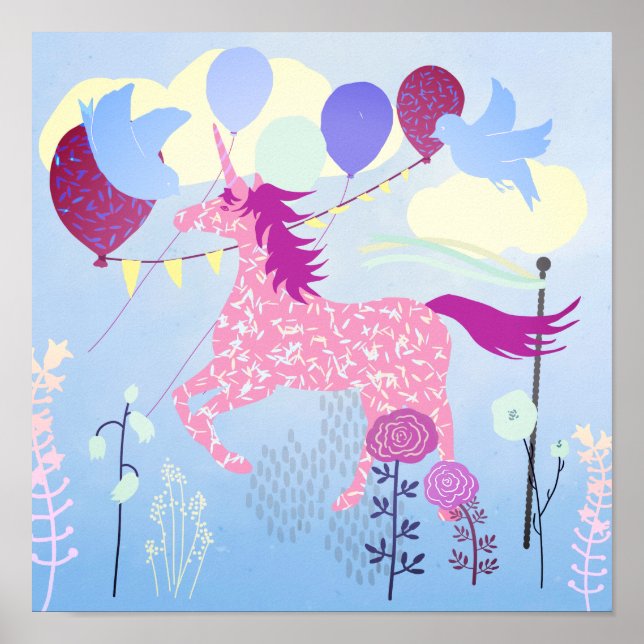 Poster para impressão de festa de aniversário do U (Frente)