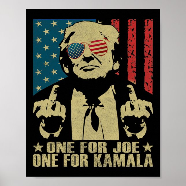 Poster Para Joe One For Kamala Funny Trump 2024 (Frente)