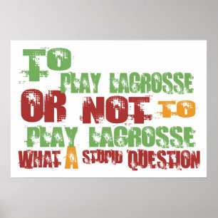 Poster Para jogar o Lacrosse