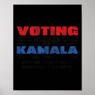 Poster Para Kamala Após Soltar Joe Biden Trump 2024 Wom
