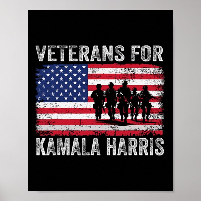 Poster Para Kamala Harris 2024 Eleição Da Bandeira Dos Eu (Frente)
