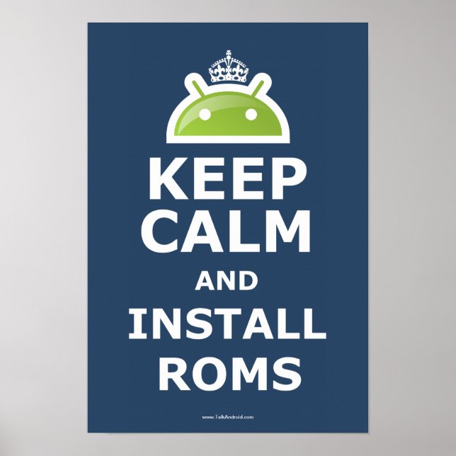 Poster para manter calma e instalar ROMs (Frente)