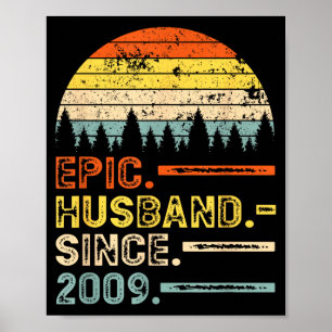Poster Para Marido Épico de Aniversário de 11 Anos de Cas