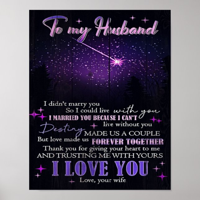Poster Para Meu Amor Meu Marido | Oferta de cotações em b (Frente)