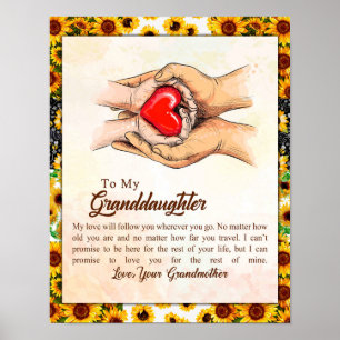 Poster Para Minha Avó, Sunflower Gift, Da Avó