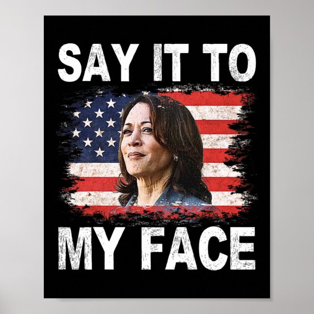 Poster Para Minha Cara, Engraçado Kamala-harris Aborda Tr (Frente)
