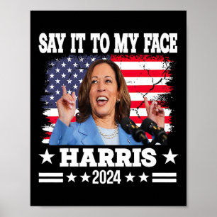 Poster Para Minha Citação Face Kamala Harris 2024
