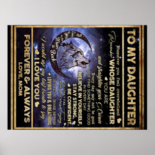 Poster Para Minha Filha Borboletas Presente, Filha Aniver