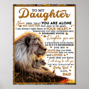 Poster Para Minha Filha, Presente De Aniversário Da Filh