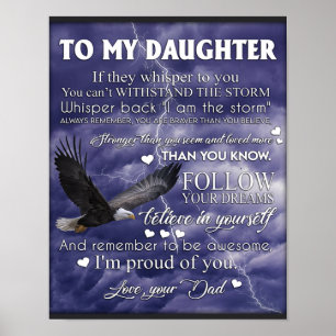 Poster Para Minha Filha, Presente De Aniversário Da Filha