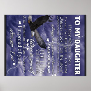 Poster Para Minha Filha, Presente De Aniversário Da Filha