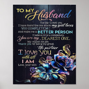 Poster Para Minha Letra Marido, Para Meu Marido Presente