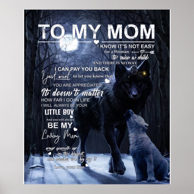 Poster Para Minha Mãe Eu Sei Que Não É Fácil Para Uma Mul (Frente)